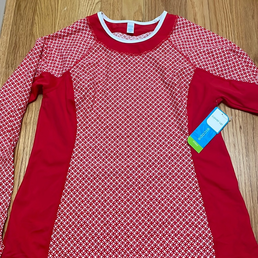 Red swim shirt